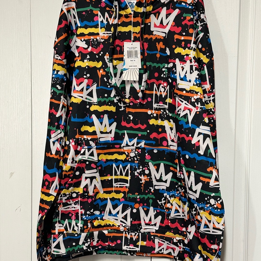 Fresh Prince of Belair  Vintage hoodie Crown Graffiti Mens 3X - Picture 14 of 16